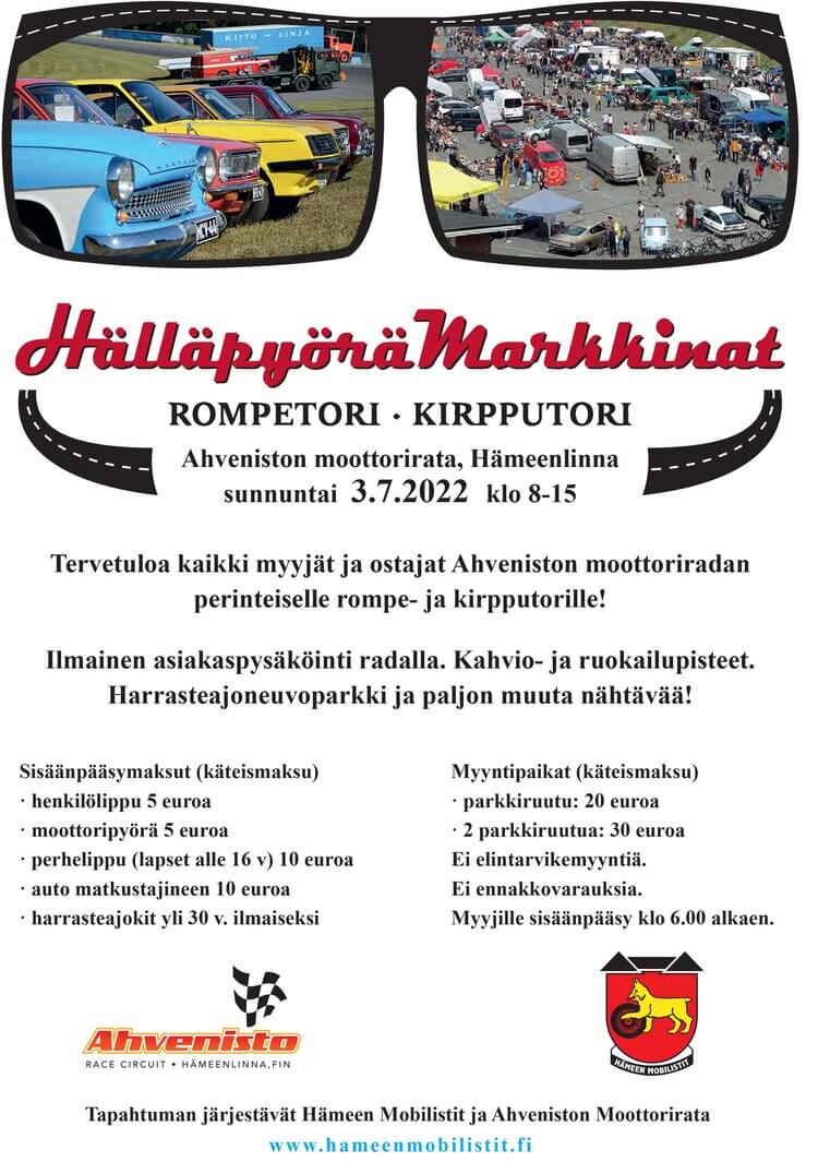 Hälläpyörämarkkinat Ahvenistolla 